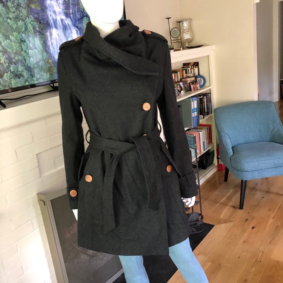 Sam Edelman Jackets & Blazers - Sam Edelman Dark Grey Will Pea Coat
